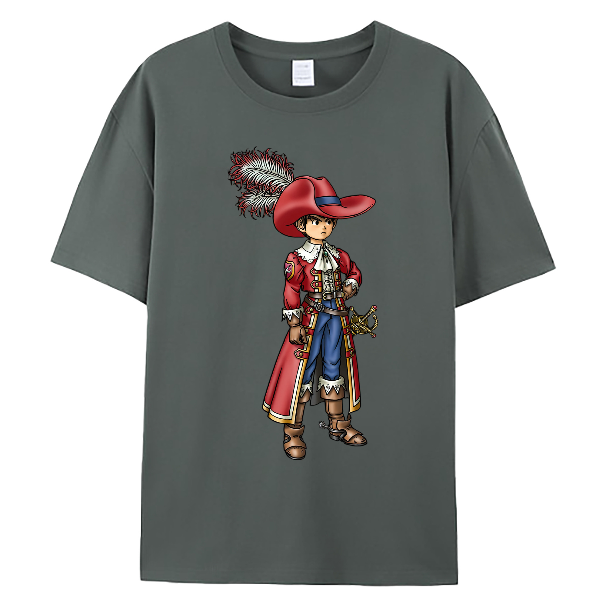 （画像用） ドラゴンクエスト Doragon Kuesuto Dragon Quest 綿100％ メンズ半袖Tシャツ｜肌触りやわらか＆通気性